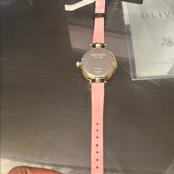 Kate Spade Gold and Black Leather Strap Watch(plastic still on the face) - Picture 4 of 7